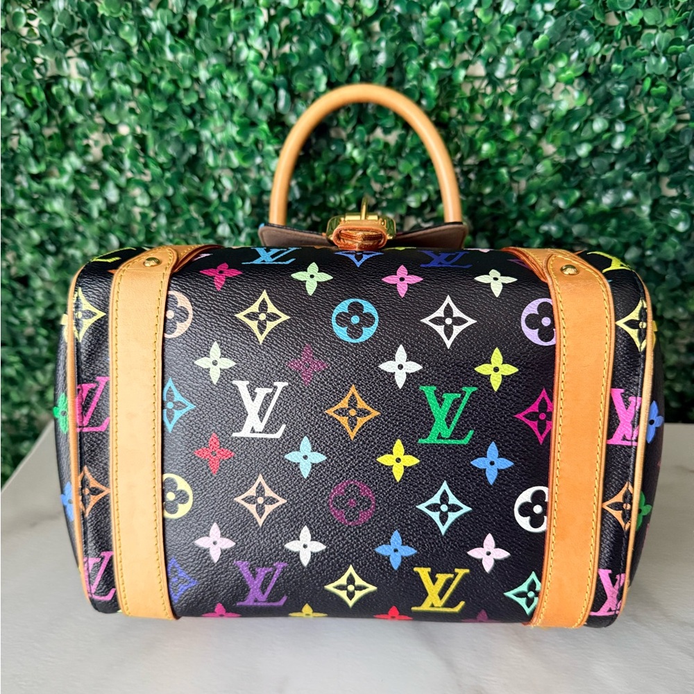 Louis Vuitton Murakami Black Multicolor Priscilla Monogram Handbag - Picture 10 of 16